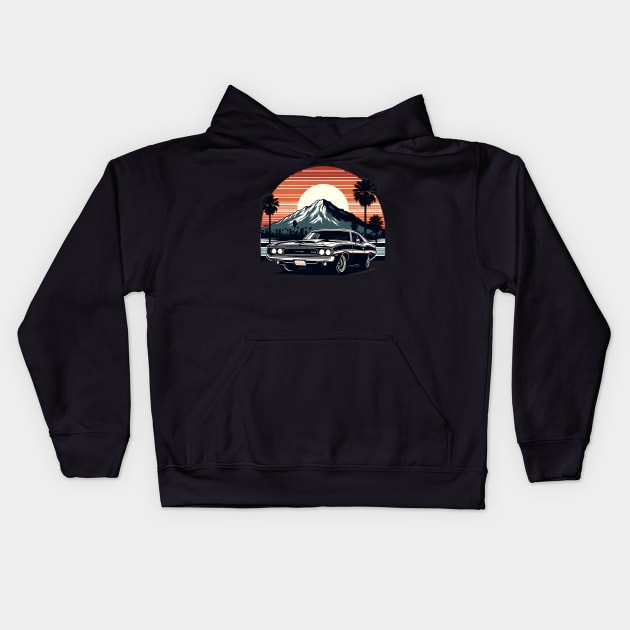 Vintage Vista: Sunset Boulevard Edition Kids Hoodie by Fusion Lab